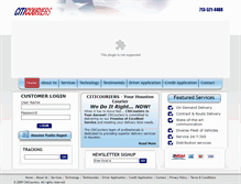 Tablet Screenshot of citicouriers.com